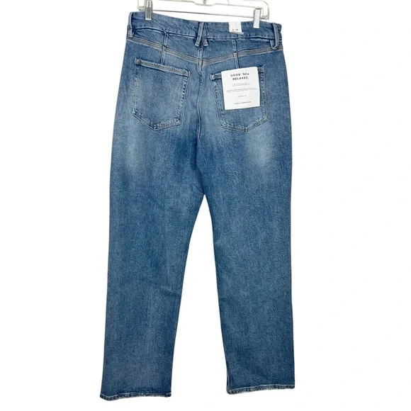 NWT Good American Good '90s Relaxed Jeans sz 29 8 Loose Fit Mid Rise Stretch - Picture 4 of 10